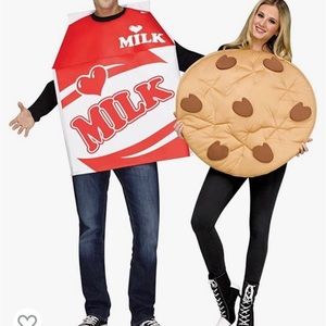 Milk and cookies Halloween costume only worn once. Nothing wrong with it.